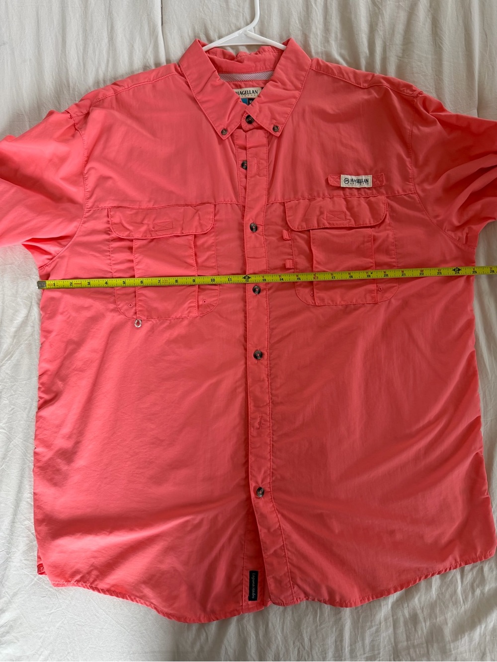 Magellan Outdoors Men’s Short-Sleeve Button-Down Shirt - Coral